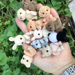 Flocking Animals Families Partial Defective Bulk Cargo Cartoon Cute Rabbit Bear Dog Panda Blend Random Animal Figure Toys