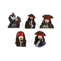 Pirates of the Caribbean Jack Sparrow Enamel Pin Brooch Creative Metal Badge Unisex Fashion Accessory for Clothing And Backpacks