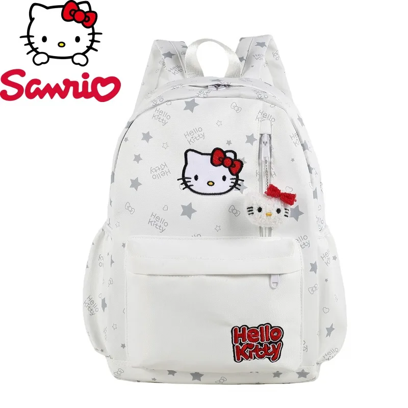 

Hellokitty New Student School Bag Fashion High Quality Lightweight Women's Backpack White Versatile Multi-functional Travel Bag
