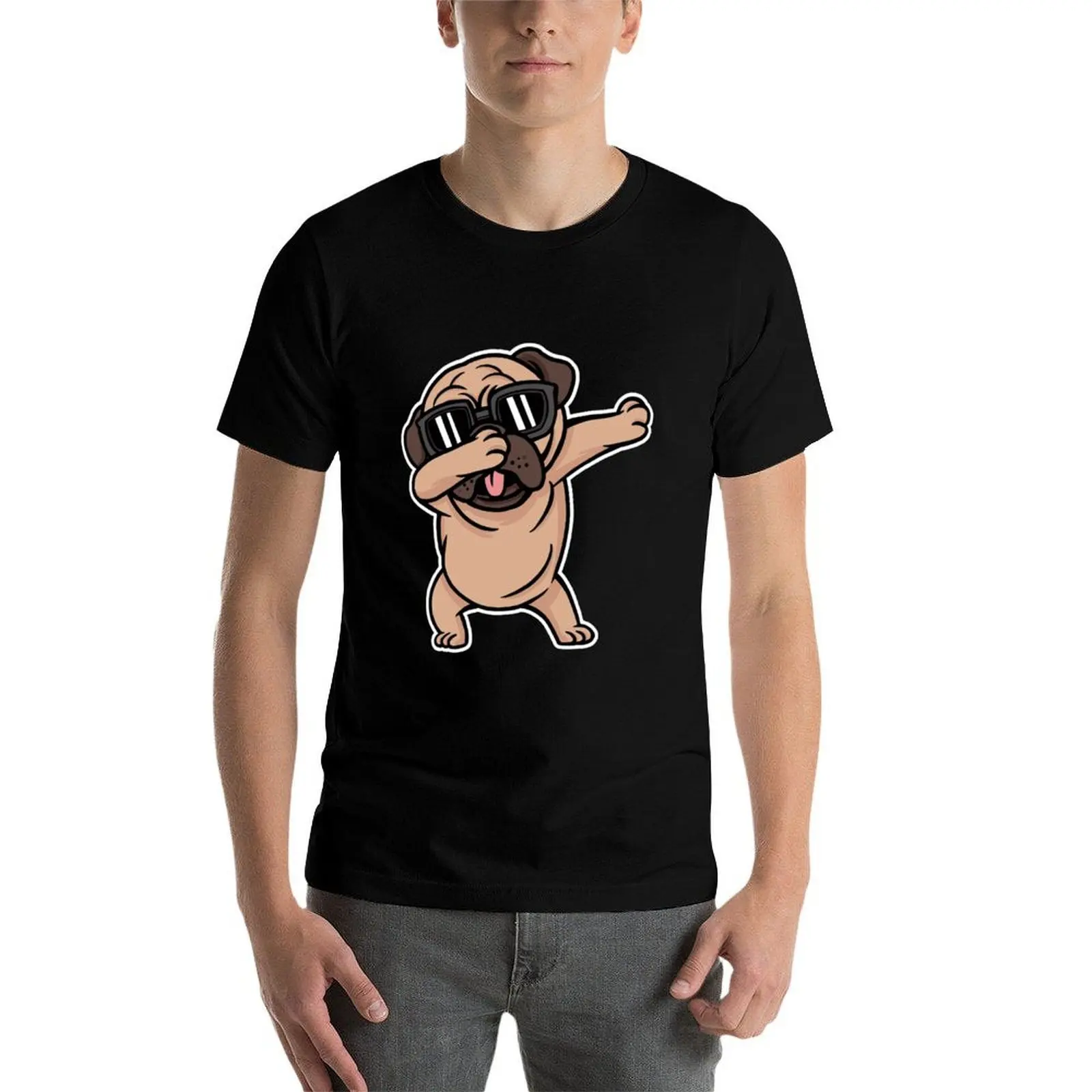 

cute dabbing pug T-Shirt man t shirt luxury t shirt for man T-Shirt
