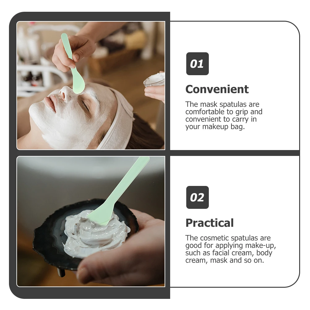 

150pcs Facial Spatulas Mud Mask Scrapers Cream Lotion Spatulas Plastic Handle Durable Lightweight Portable Easy Carry