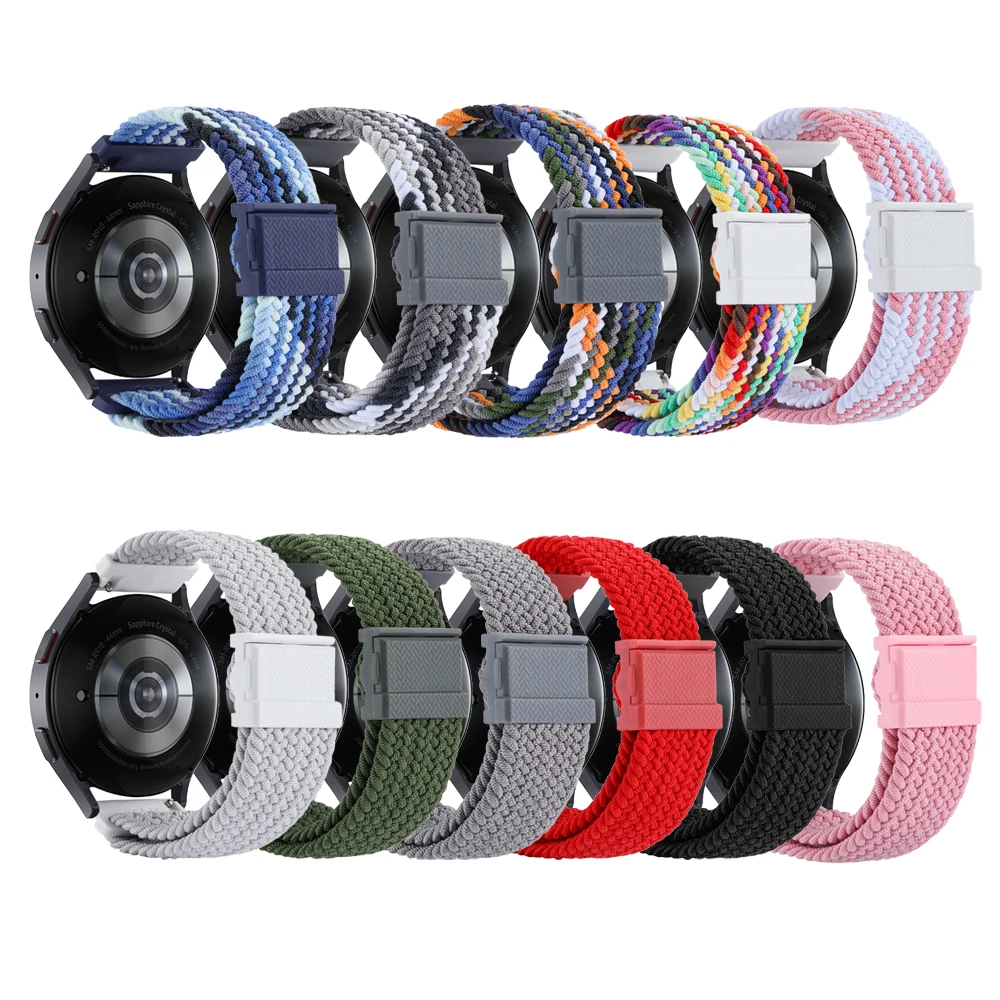 Correa de nailon para reloj inteligente Garmin VENU 2 Plus/745 Forerunner 255, pulsera con hebilla magnética Vivoactive 3 4, 20 y 22mm