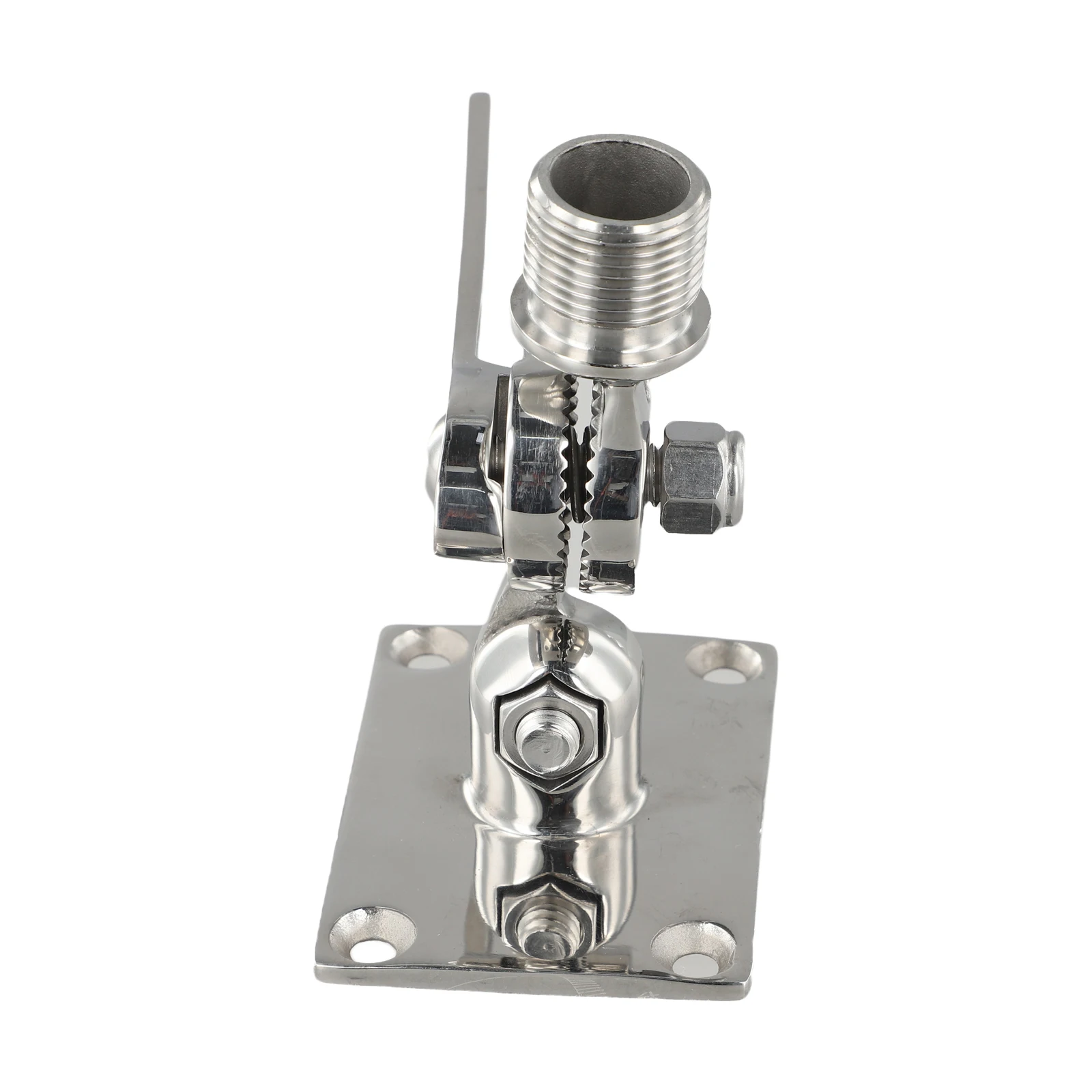Stainless Steel 316 Adjustable Base Mount for Marine VHF Antennas with Dual Swivel Providing Reliable and Flexible Boat Setup