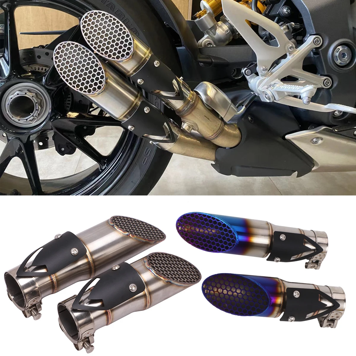 Escape Auspuffanlage für Triumph Speed Triple RS1200 1200RR 2021-2025 Slip-on Auspuff Schalldämpferrohr RS 1200 Schalldämpfersystem
