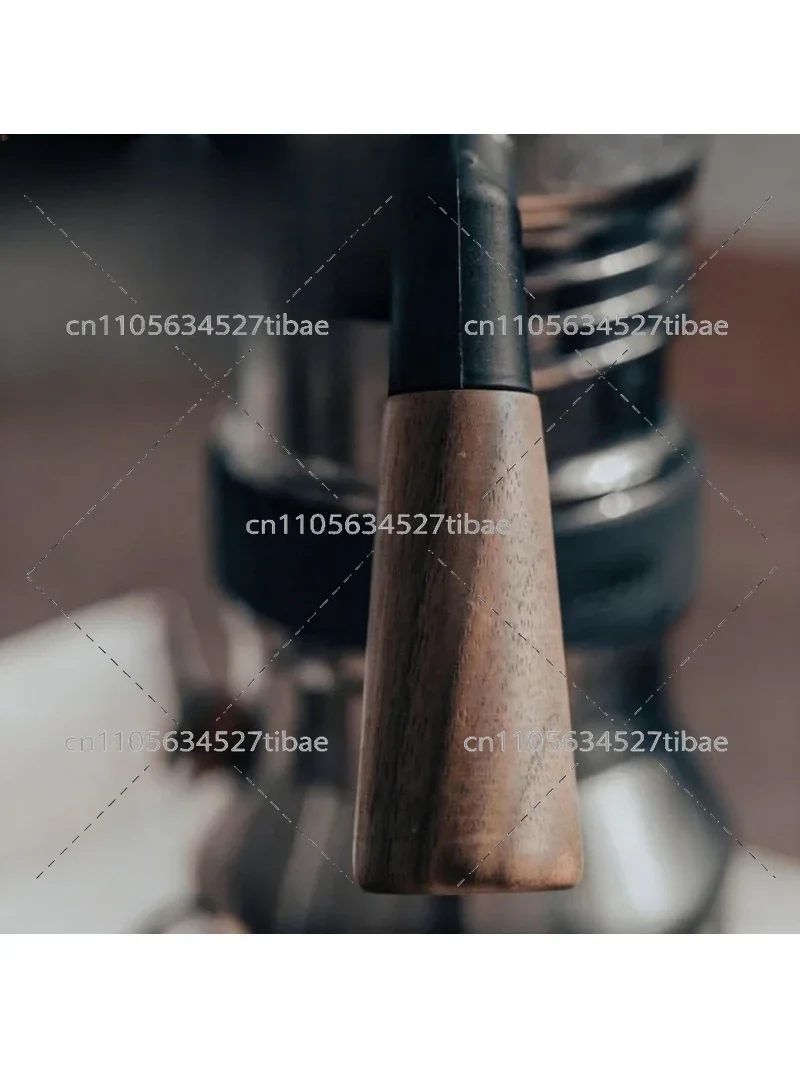 Walnut Wood Handle Coffee Machine Compatible with Various Specifications for Kitchen Home Use