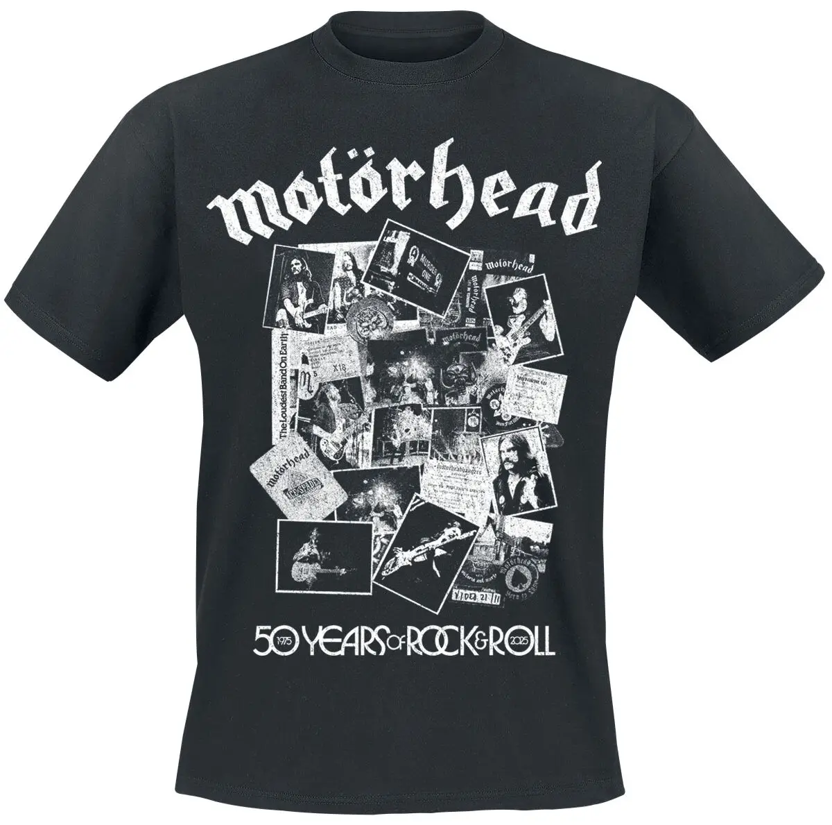 50 Scrapbook Photos Motörhead  T-Shirt Men Women Vintage Metal Rock Band Graphic Tee 100% Cotton Summer Streetwear Top