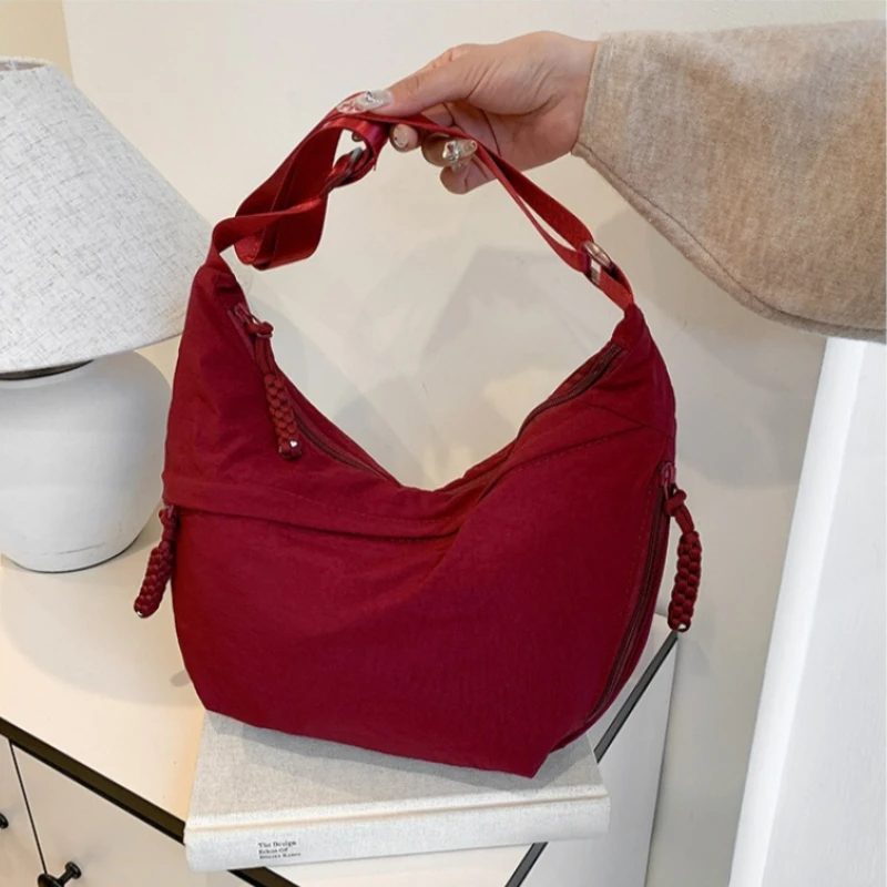 

Холщовые сумки через плечо, большая вместительная корейская упрощенная сумка на плечо, легкая однотонная сумка для пельменей, спортивная дорожная сумка-бродяга