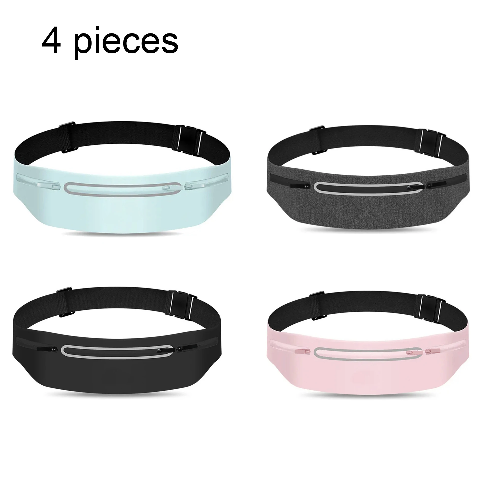 

4 Pieces Waist Running Bag Sports Fanny Pack Women Men Belt Bag Waterproof Gym Bag Phone Pouch Running Accessories