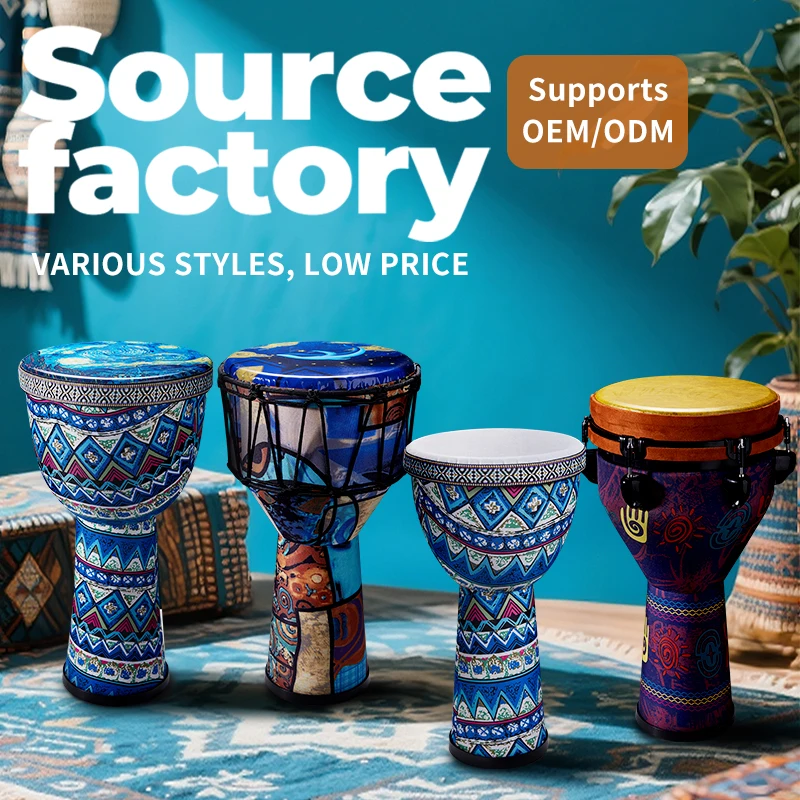 Customizable 8 PVC African Drum for Kids Children Musical Exploration Hand Drum Educational Percussion OEM Custom Design