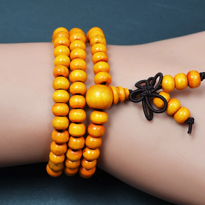 Recommended Pterocarpus santalinus Beads Bracelet Rosewood rosary 6MMX108Granule Beads Three-Ring Bracelet