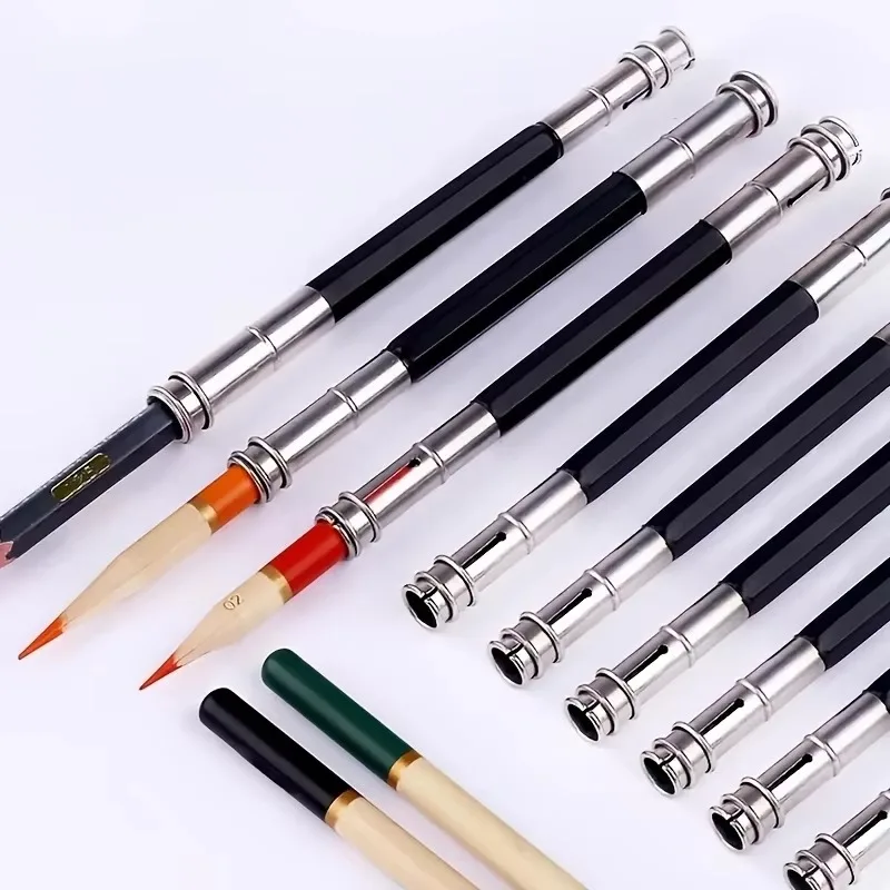 5pcs Adjustable Pencil Extender, Suitable For Artists To Use, Suitable For Schools, Offices, Sketching, Art, Writing