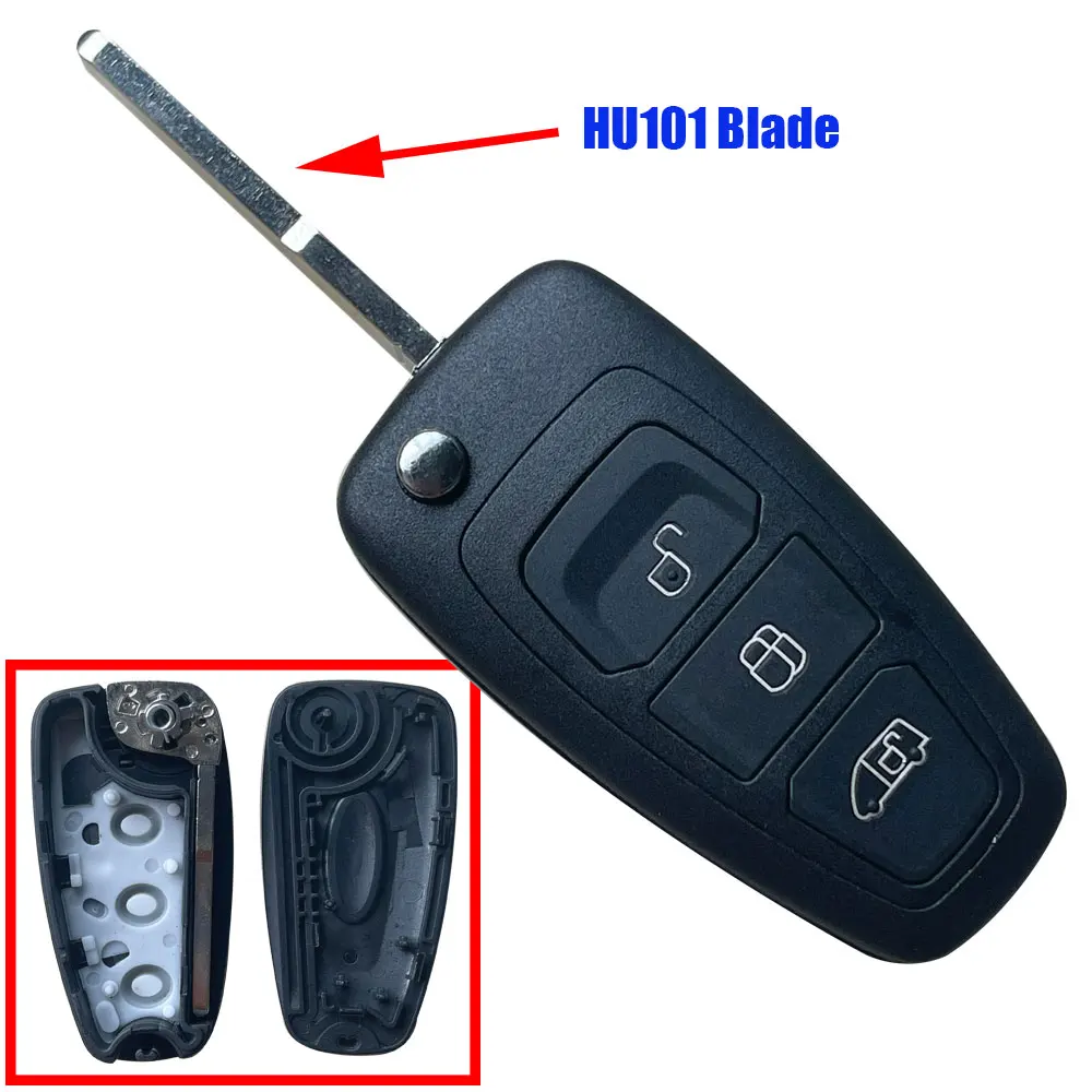 Remote Key Shell Case for Ford C-Max S-Max Focus Ranger Galaxy Mondeo Transit Custom Tourneo Custom HU101 Blade A2C53435329