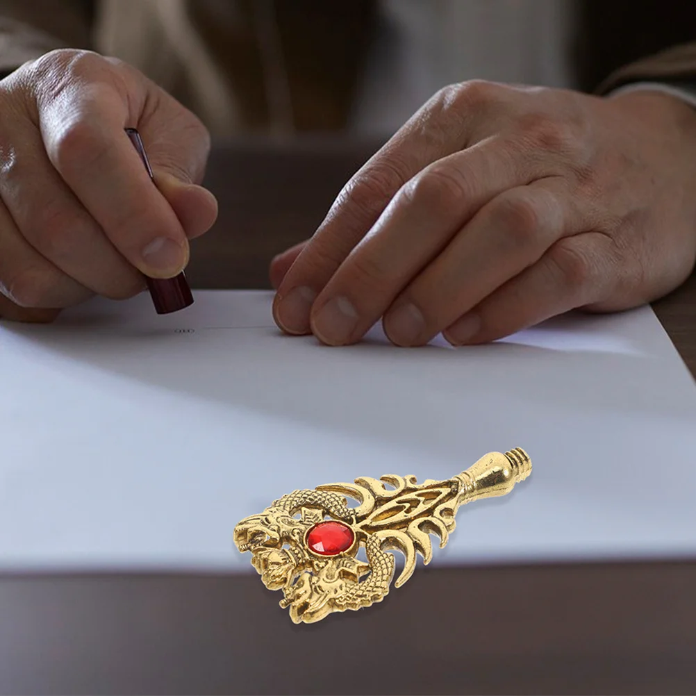 

2Pcs Wax Seal Handles Metal DIY Sealing Stamp Tool for Envelopes Invitations Certificates Artistic Wax Seal Stamp