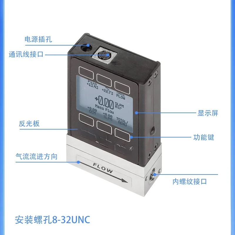 Flow gas mass flowmeter built-in 98 kinds of gases to create mixed gas flow calibration, etc