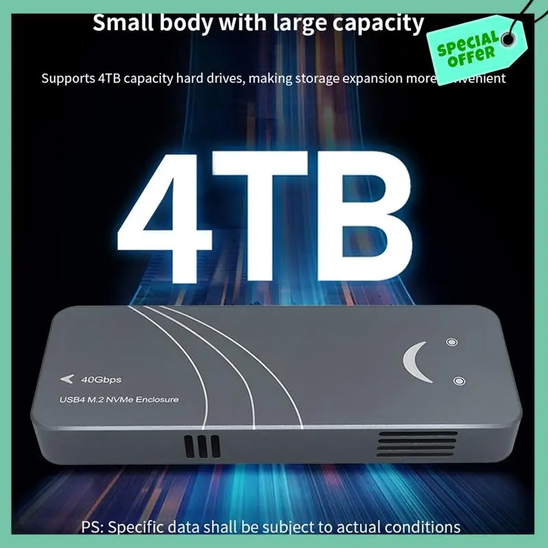 

A95Q-USB 4.0 SSD M2 NVME HDD Enclosure 40Gbps 4TB M-Key B+M-Key Aluminum NVME External Case Support M.2 NVME 2280 Hard Disk