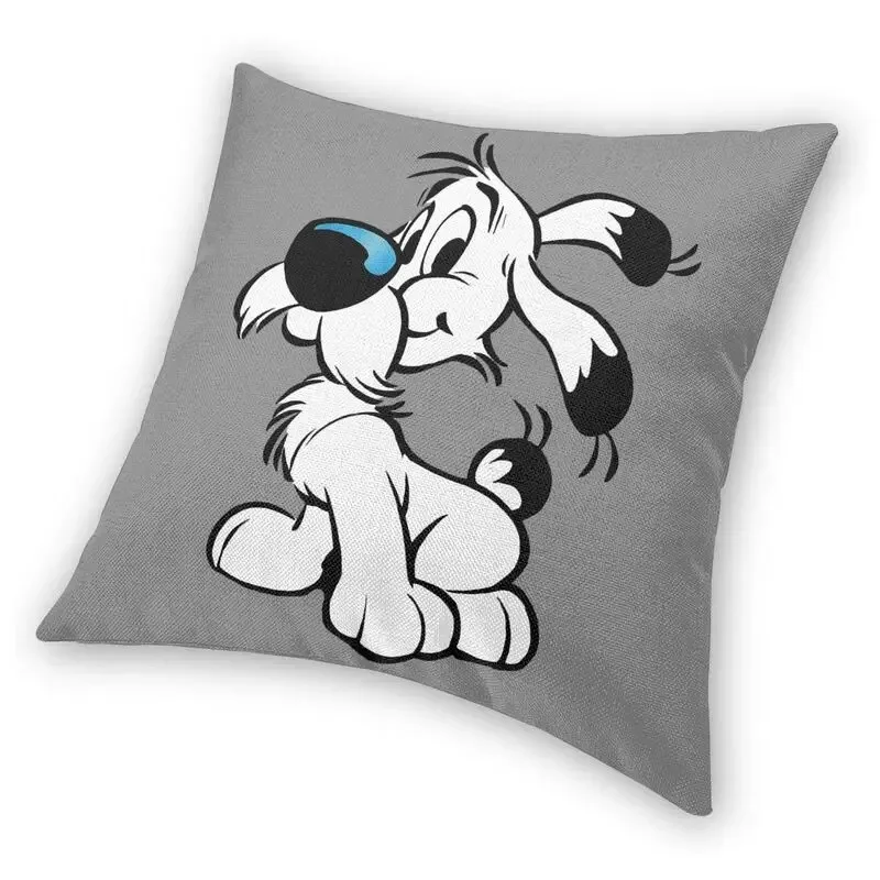 Funny Cartoon Dog Printed Cushion, Asterix and Obelix Dogworked x, Emergency Pillowcase for Car, Sofa, Chair, Home