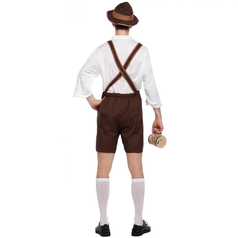 New Adult Men Superb Oktoberfest Beer Man Costume Cosplay Germany Beer Festival Suit Halloween Costume For Men