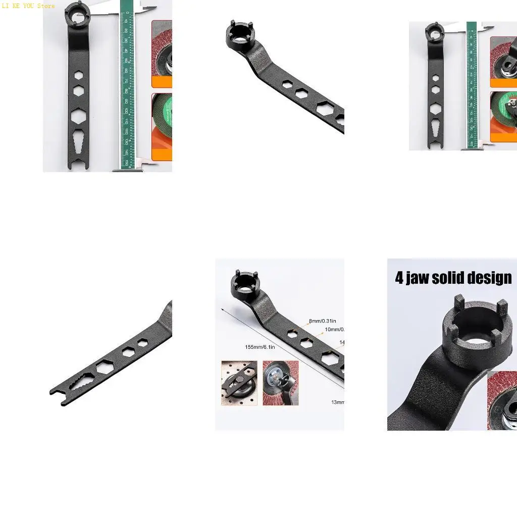 W3JE Special Four-Claws Wrench Hand Adjustment Wrench Steel For Angle Grinder Disassembly Plate Accessories Wear-resistant
