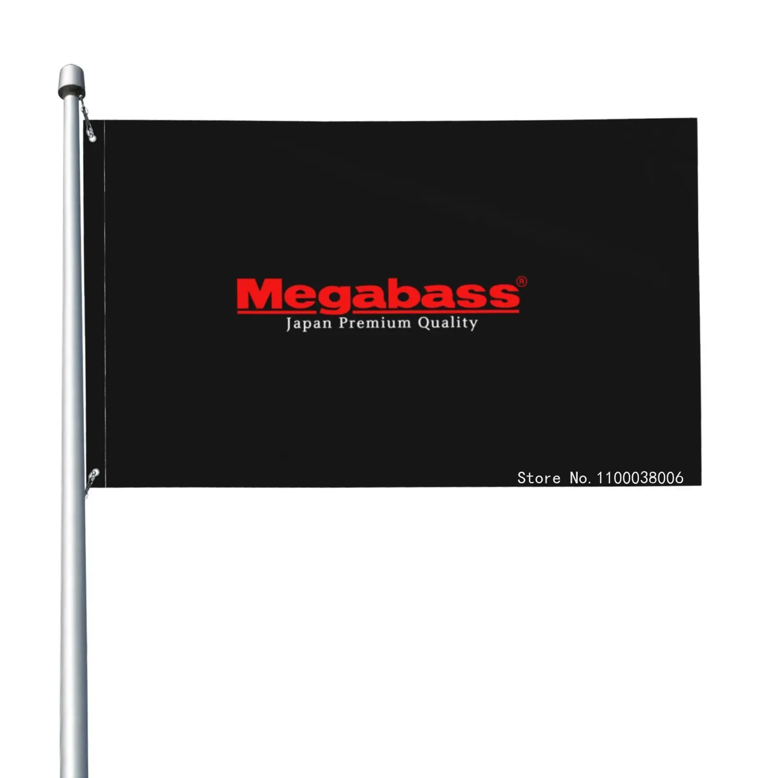 Megabass Logo Japan Premium Flag Banner Custom Grommets Advertising Graphic Printed Company Advertising