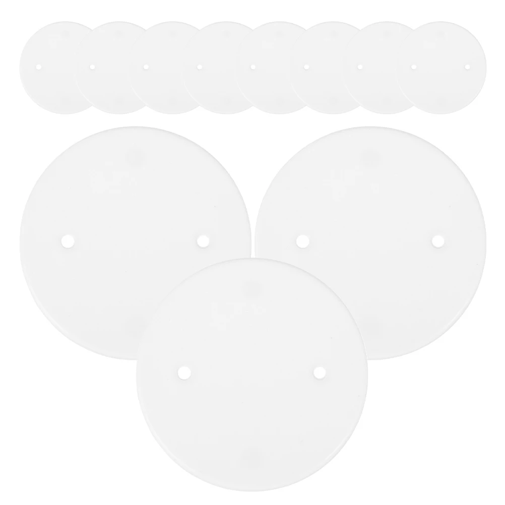 

50pcs Blank Boxes Ceiling Electrical Plate Round White PP Round Electrical Box Cover Cable Organizer Easy Maintenance