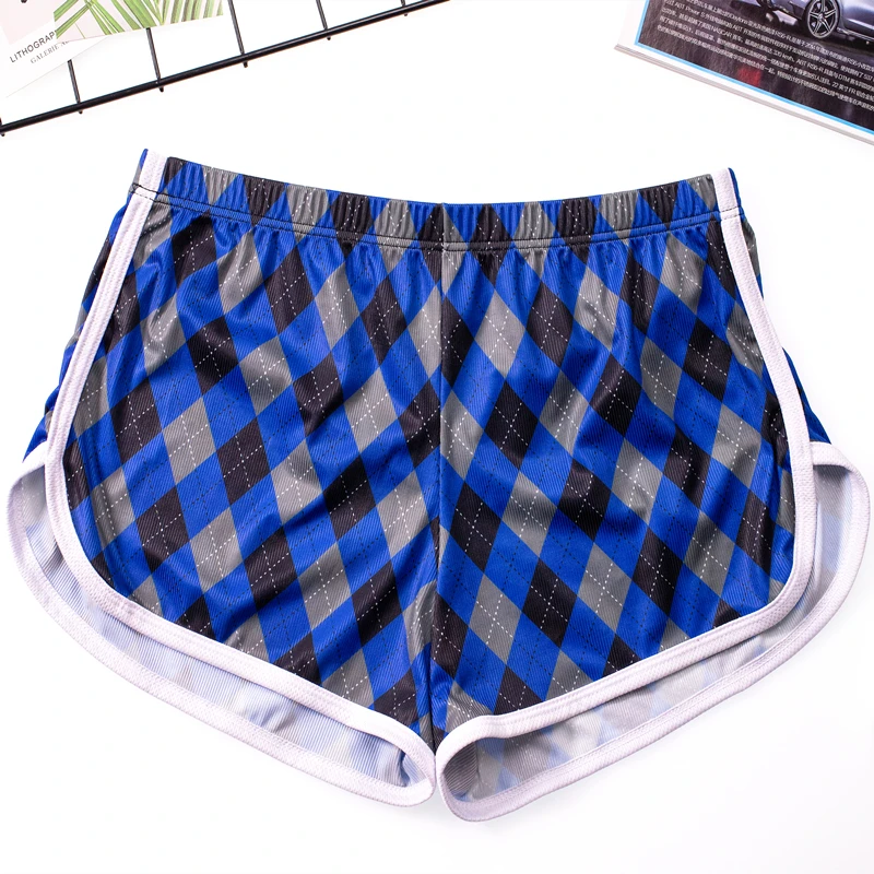 Sexy Arrow Panties Men Underwear Soft Stretch Breathable Men Boxer Shorts Sleep Bottoms Man Plaid Trunk Boxer Hombre Shorts