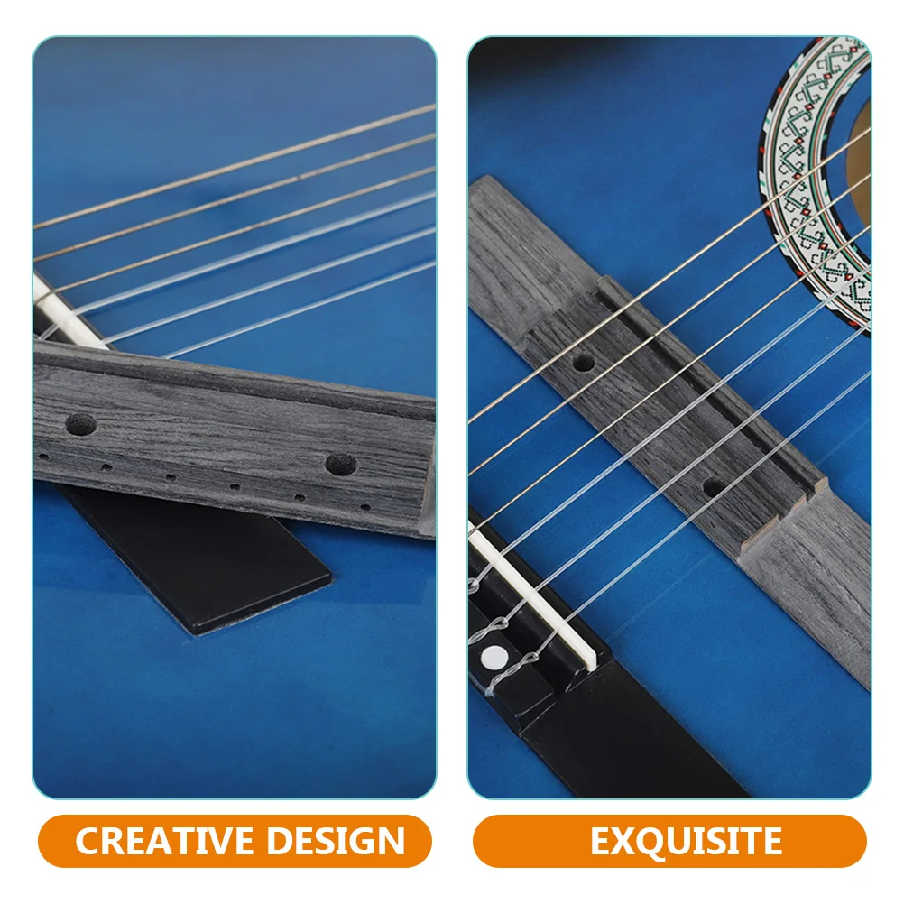 

Rosewood Guitar Bridge Acoustic Wooden Accessory Smooth Sound Vibration Transmission Classical Size Pins Parts Saddle