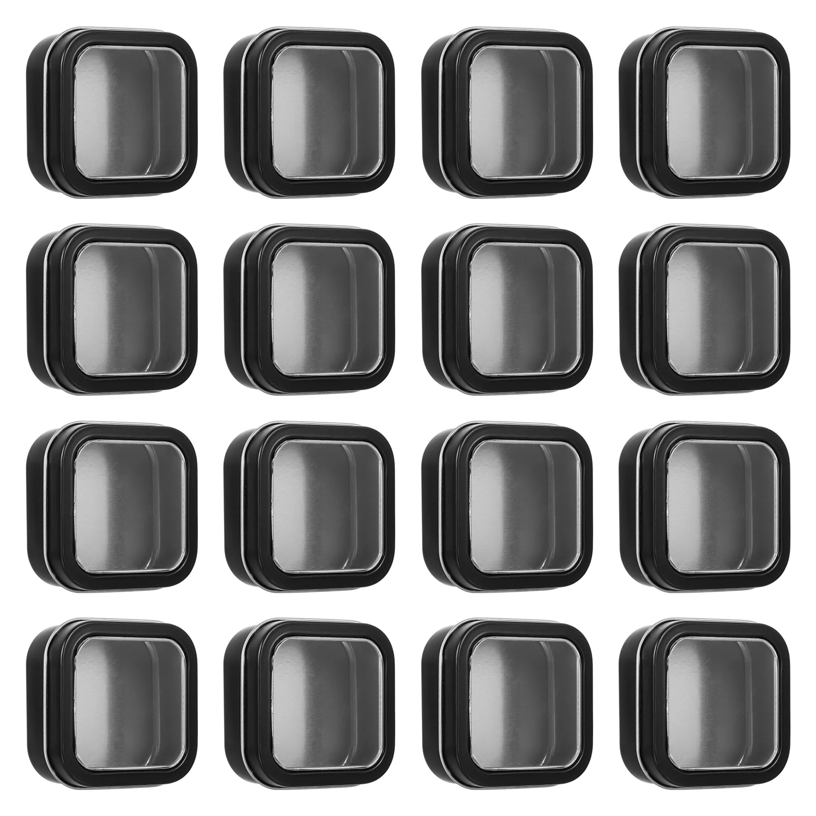 

Boxes Square Window Tin Can Jewelry Empty Tins with Lids Candy Travel Jewellery