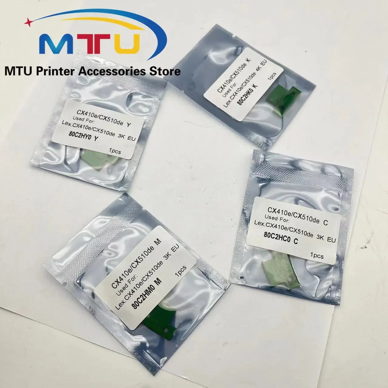 

80C2HM0 80C2HC0 80C2HY0 80C2HK0 CMYK 4K 3K Тонер-чип для Lexmark CX310n CX510de CX510dte CX510dthe CX310 CX410 CX510 CX310dn
