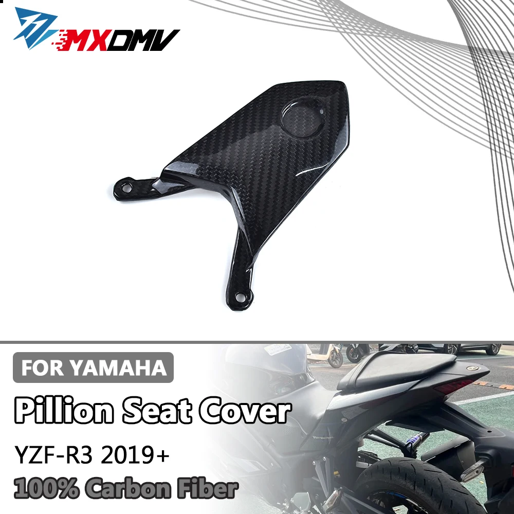 

For Yamaha YZF-R3 YZF R3 2019 2020 2021 2022 2023 100% Full Carbon Fiber Pillion Seat Cover Fairing Motorcycle Accessories