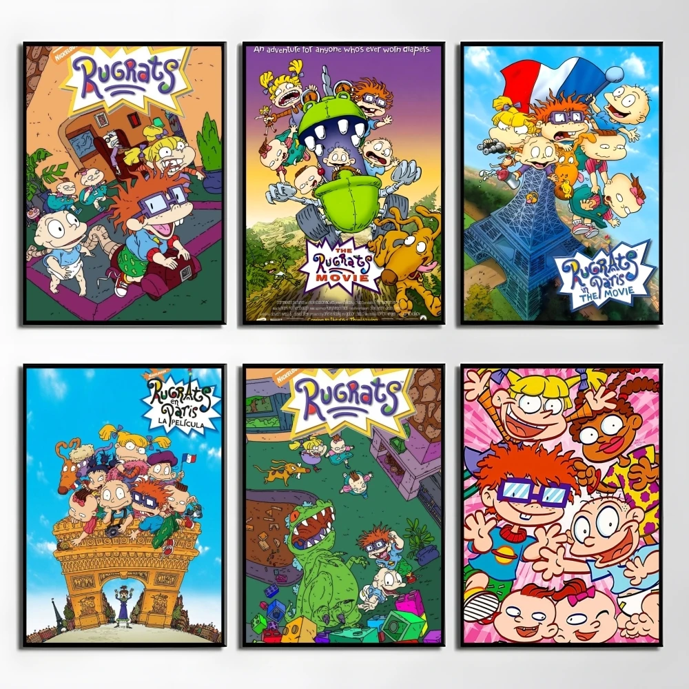 

Cartoon R-Rugrats Poster Perfect Sticker Self Adhesive Wall Art Designed for Home Office Dining Spaces