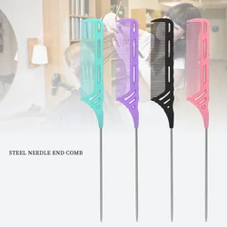 1 anti-static stainless steel needle mouse tail hair styling comb hair cutting tool salon accessories Special for real hair wigs