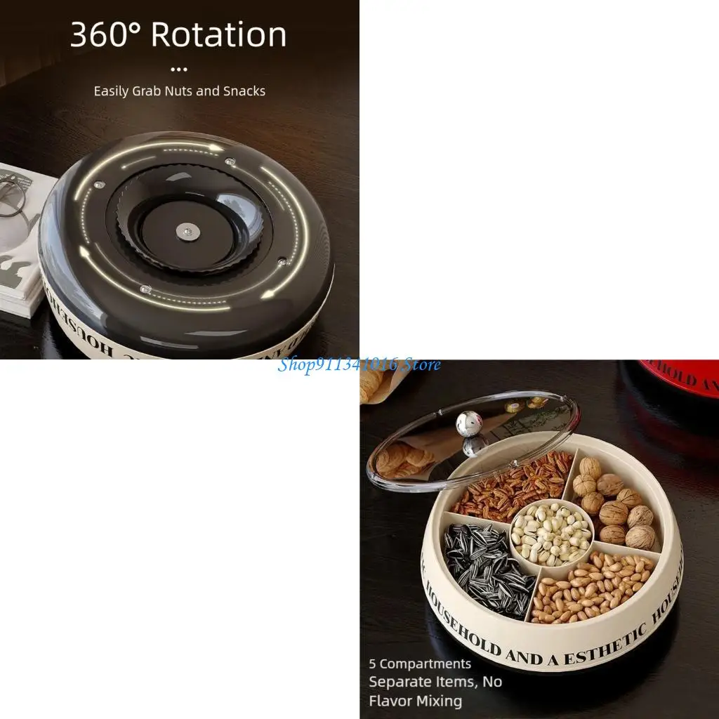 

Snacks Tray with Compartments Multipurpose Serving Platter For Appetizers