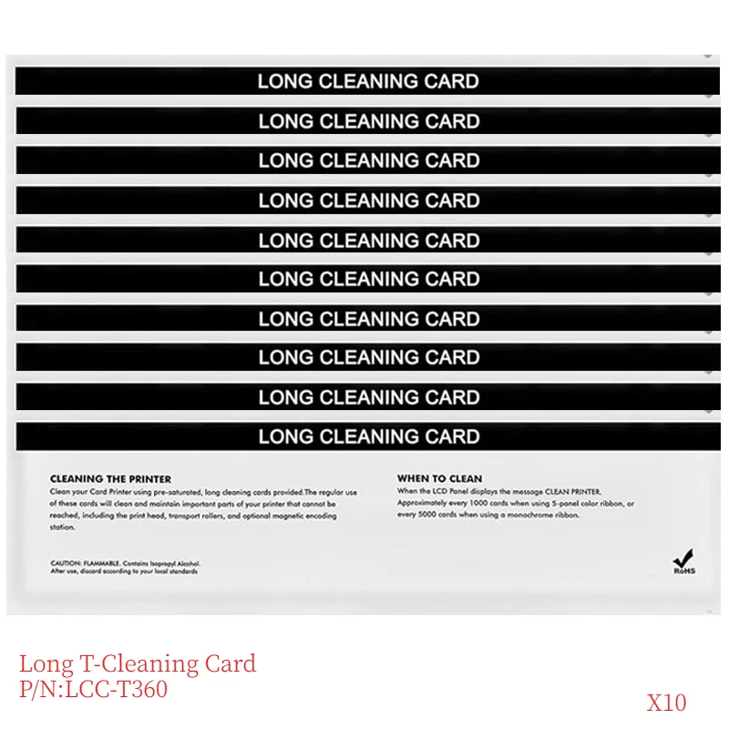 Compatible 3633-0081 Kit 10 pcs Alcohol Cleaning Cards For Magicard Enduro series MC200 Rio Pro series Printers