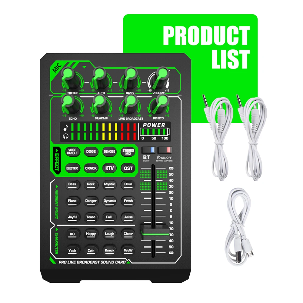 Sepuluh item TLF Xtuga E1 Professional o Mikrofon Rekaman Live Kartu Suara Eksternal untuk Penggunaan Studio