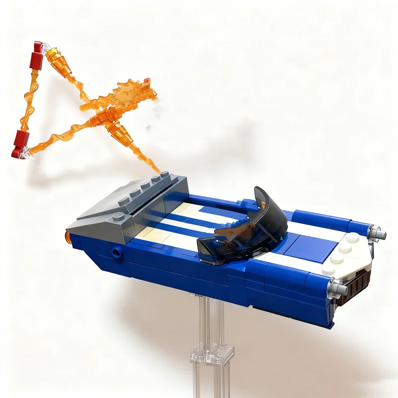 139 piezas MOC Superhéroes Marvel Los 4 Fantásticos Primeros Pasos Coche Fantástico Bloques de Construcción Modelo Juguetes de Arquitectura Regalo de Navidad