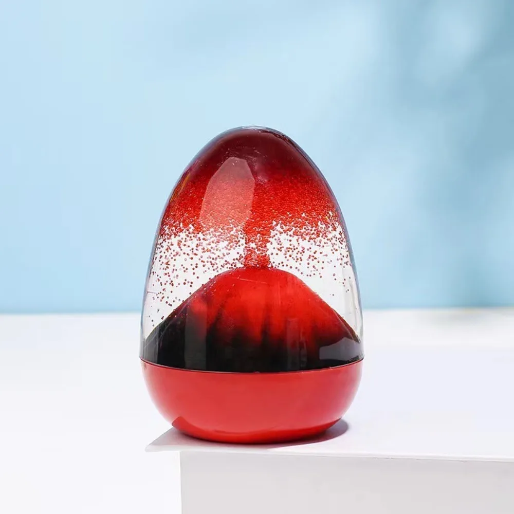 Creative gifts birthday gift home decoration ornaments volcanic eruption oil drops acrylic egg hourglass Holiday gift