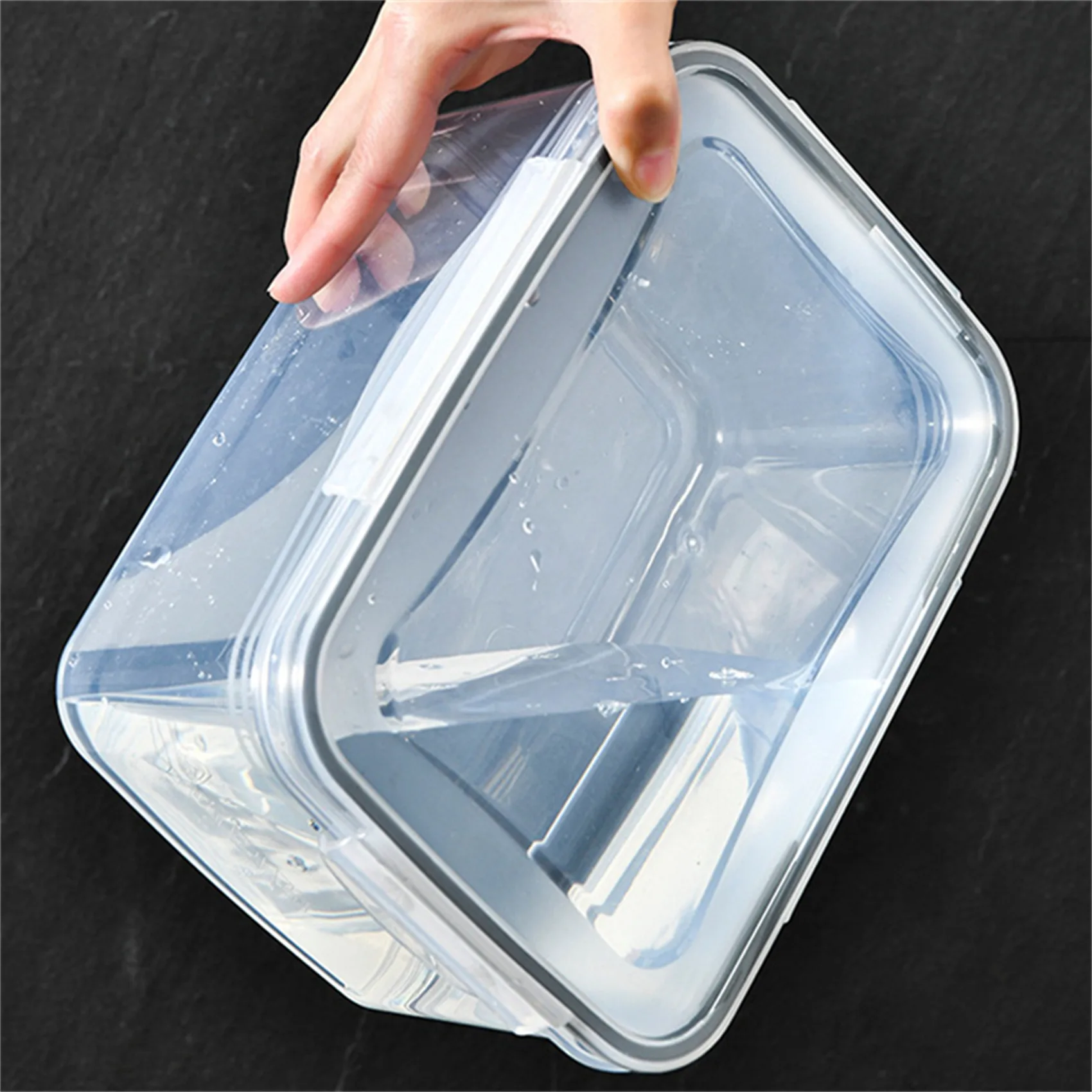 Refrigerator Sealed Container Fresh-keeping Boxes New Food Storage Box Fruit Vegetables Frozen Drain Plastic Storage Box