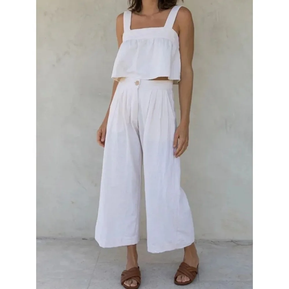 

Новые женские летние комплекты из хлопка и льна из двух предметов: стильные и модные, зимняя коллекция для женщин среднего возраста