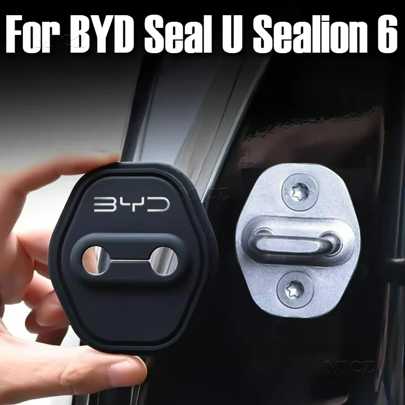 

Для BYD Seal U Sealion 6 2024 2025 силиконовая пряжка дверного замка двери автомобиля защитный чехол от столкновений дверная бесшумная демпфирующая подушка
