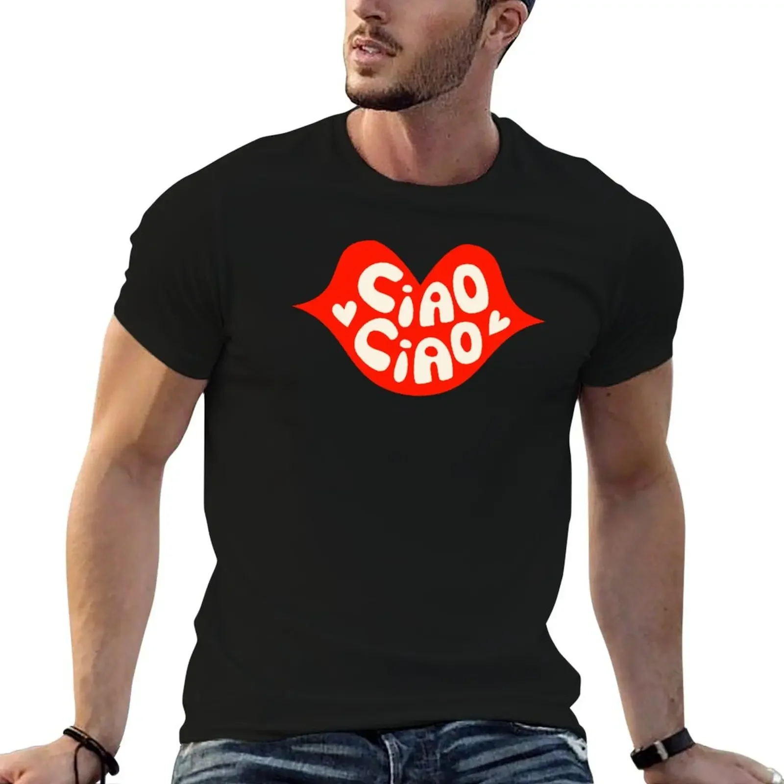 

Ciao Ciao Red Lips T-Shirt graphics boys whites oversizeds black t-shirts for men