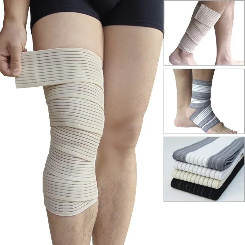 1Pcs 40-200cm Compression Bandage Protector Knee Support Brace Sports Elastic Elbow Straps Leg Bands Elast Bandag Workout Wrap