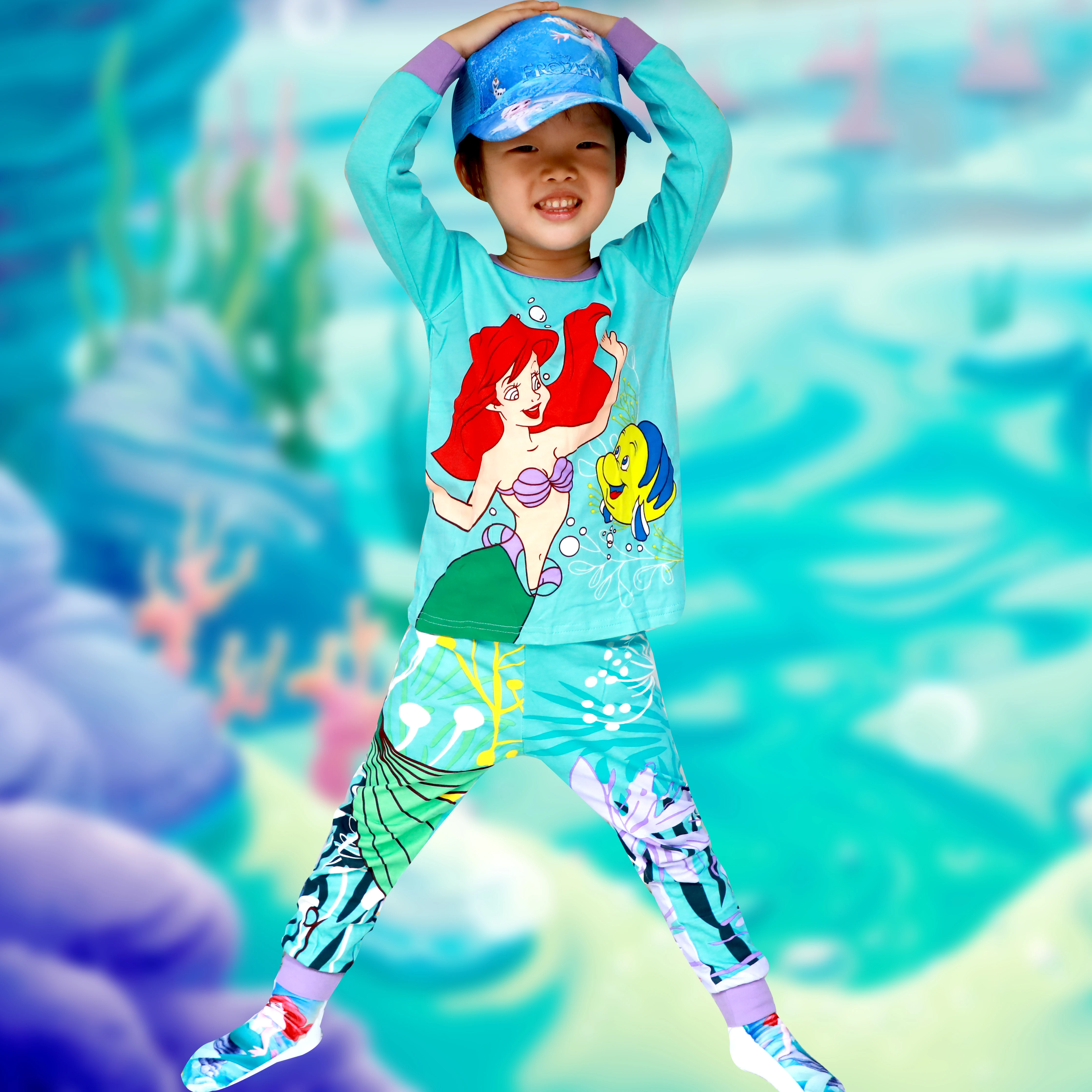 Kids Pajamas Sets Mermaid Sleeping Beauty Baby Girls and Boys Clothes Pijamas Cartoon Sleepwear Cotton Set