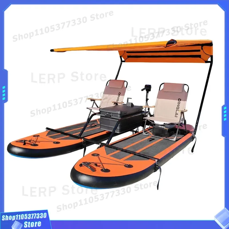 SC320 Road Asian Boat Inflatable Pedal Kayak Outdoor Water Drawing Flat Boat Leisure Sightseeing Boat