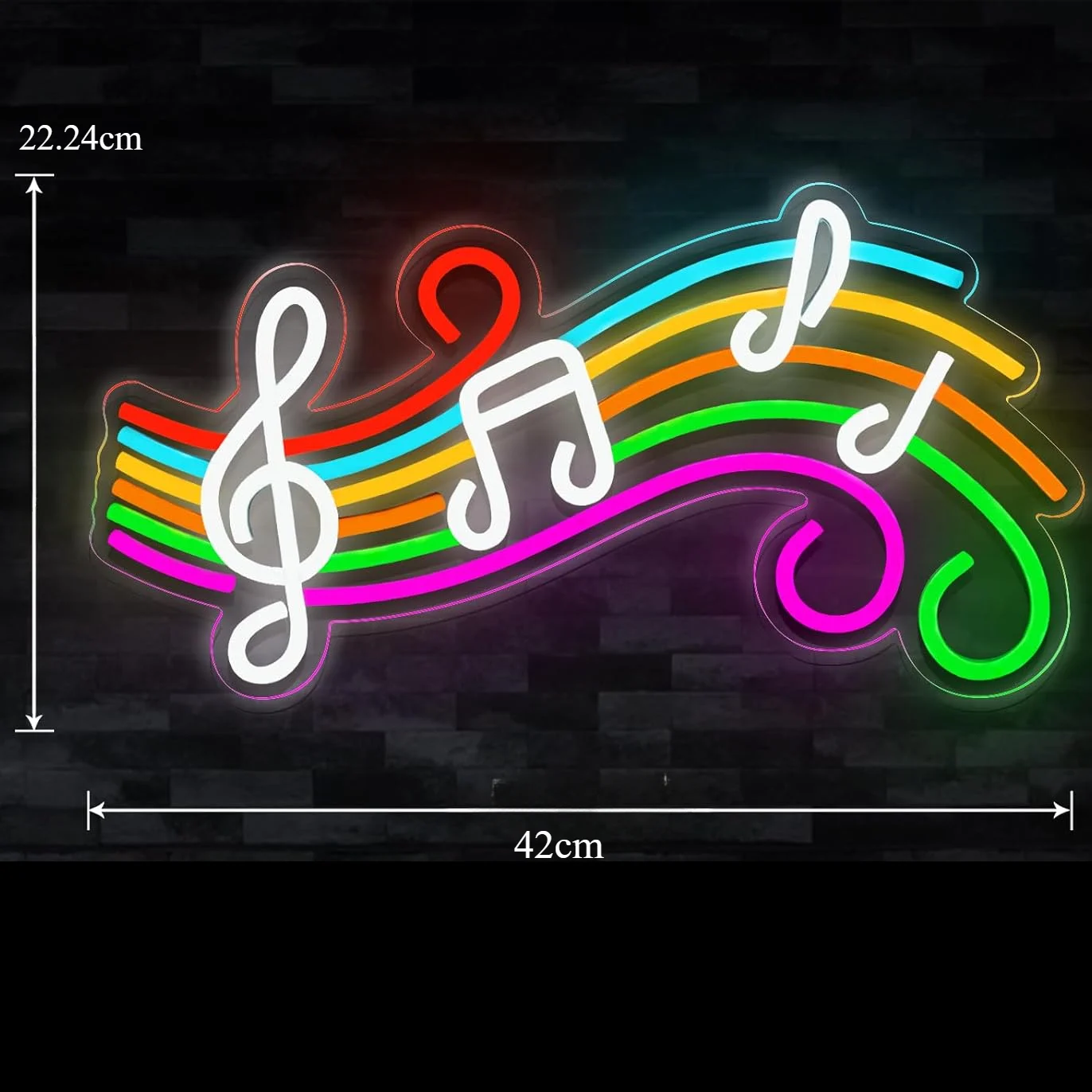 Musical staff Note Neon Sign LED Neon Light For Bedroom Cute Wall Mount Decor Music Home Birthday Gifts USB Powered