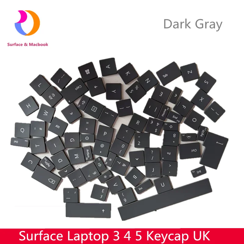 NEW Keycap For Microsoft Surface Laptop 3 4 5  key Cap UK Layout Gray 1868 1867 1872 1873 1950 1951 1958 1959