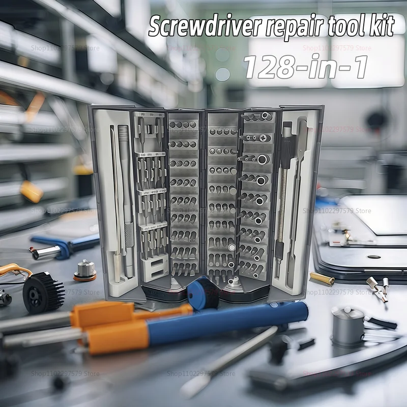 مجموعة مفكات براغي دقيقة 128 في 1 مع أدوات متعددة مجموعة أدوات يدوية يدوية لإصلاح المنزل والإلكترونيات والمجوهرات #1
