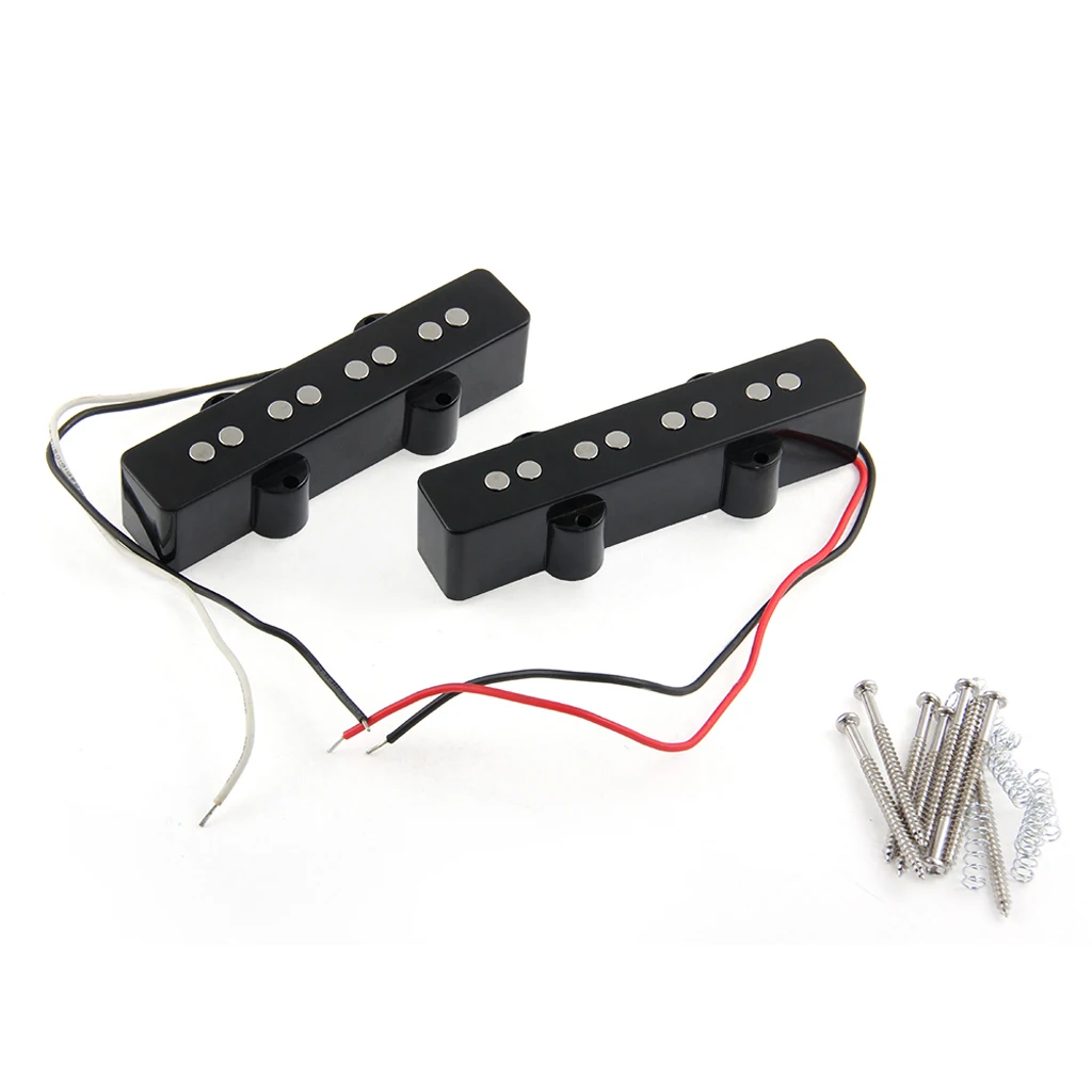Noiseless Open JB Bass Pickups 4 String Ceramic Replacement for JB Jazz Bass Guitar Parts Kit