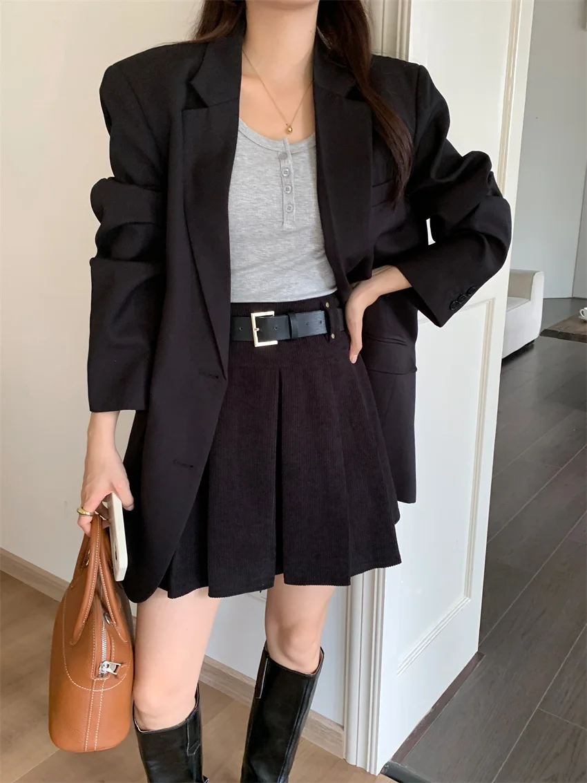 

Alien Kitty All Match Blazers Women Work Wear Slim Solid 2023 New Autumn Minimalist Office Lady High Street Full Sleeve Coats