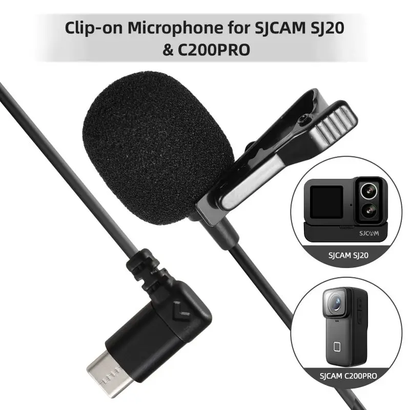 Original SJCAM SJ20 Accessories Tepy C External Microphone For SJ20 /C200 Pro Action Camera accessories
