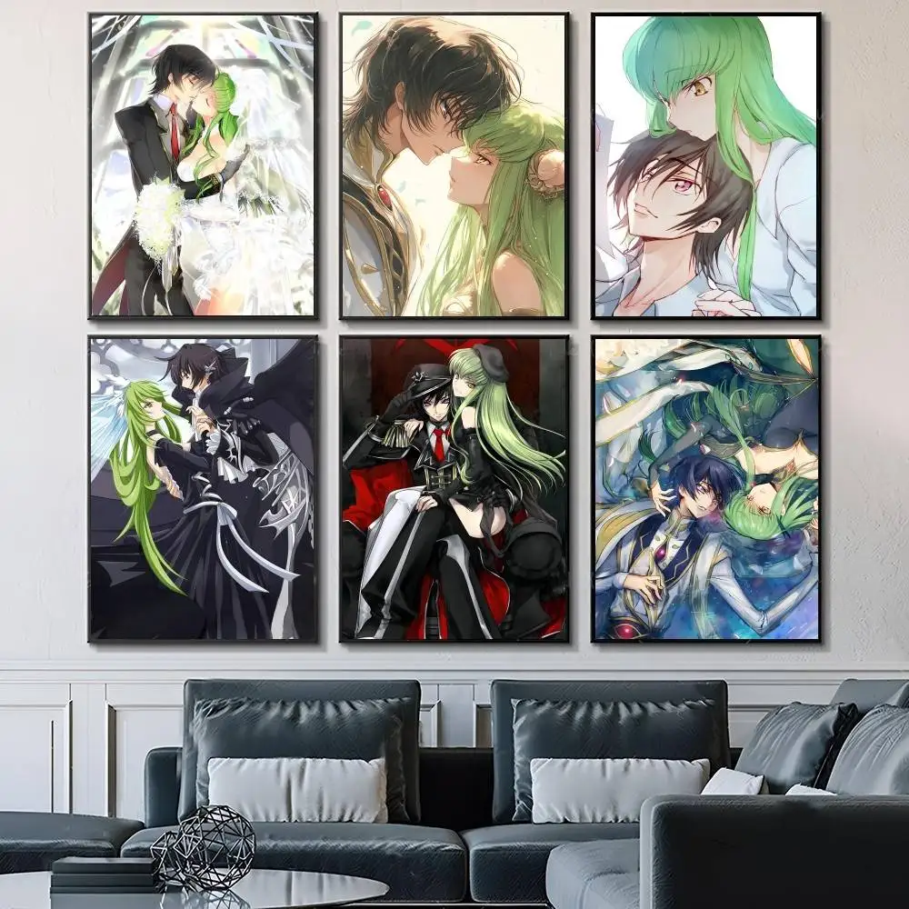 1PC Anime CP Code G-Geass Z-Zero Posters Fancy Wall Sticker for Living Room Bar Decoration Wall Decor